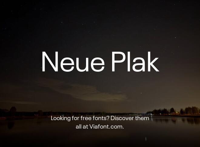Neue Plak Font