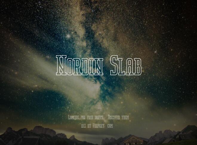 Nordin Slab Font
