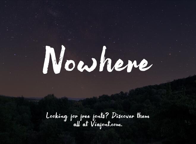 Nowhere Font