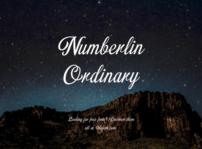 Numberlin Ordinary Font