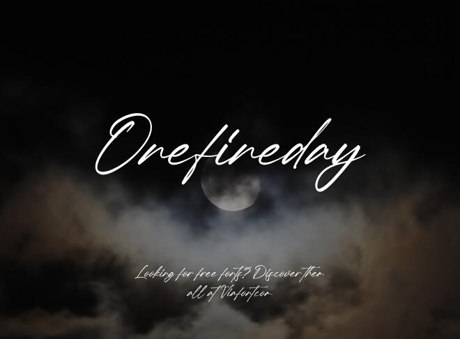 Onefineday Font