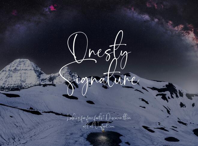 Onesty Signature Font