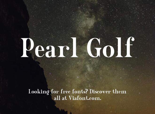 Pearl Golf Font