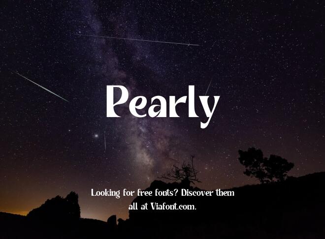 Pearly Font