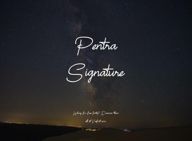 Pentra Signature Font