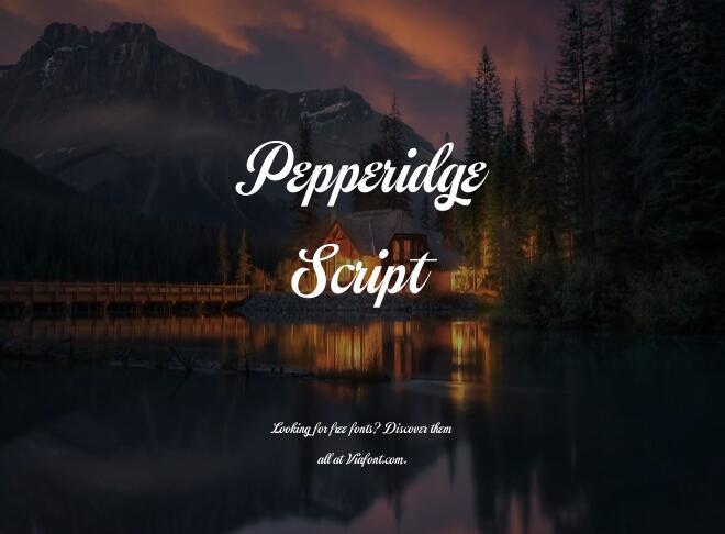 Pepperidge Script Font