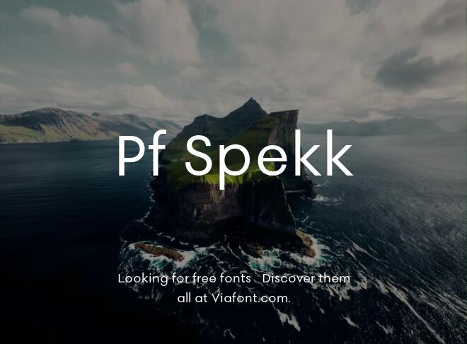 Pf Spekk Font