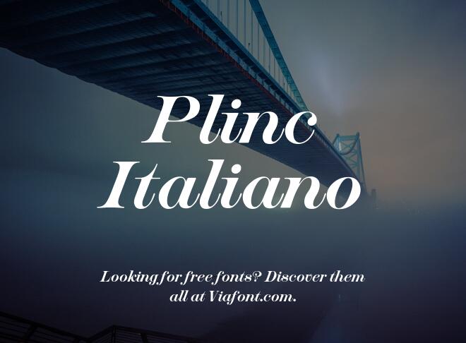 Plinc Italiano Font