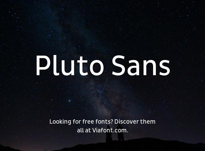 Pluto Sans Font