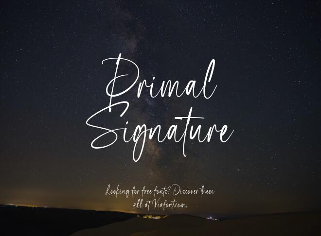 Primal Signature Font