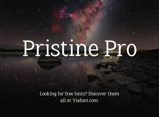 Pristine Pro Font
