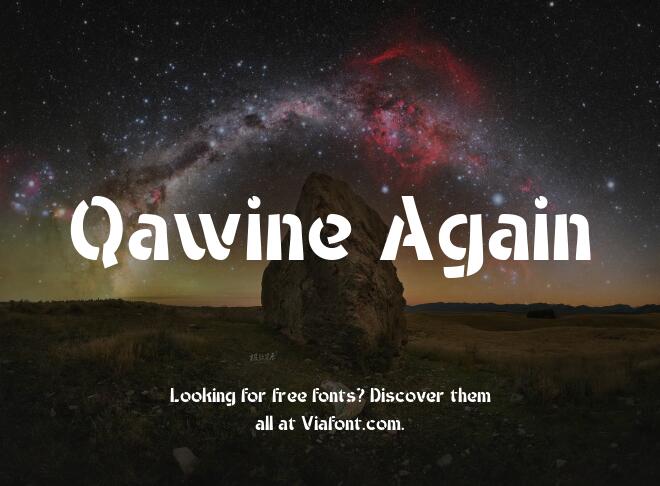 Qawine Again Font