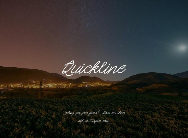 Quickline Font