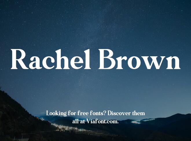 Rachel Brown Font