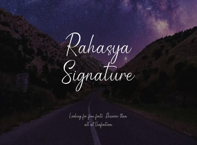 Rahasya Signature Font