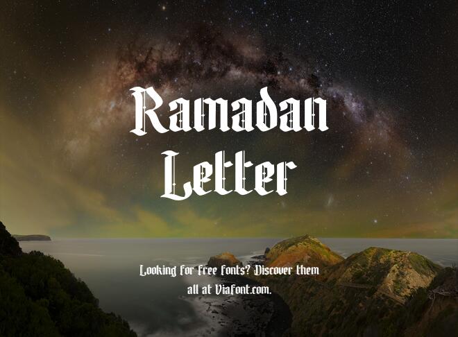 Ramadan Letter Font