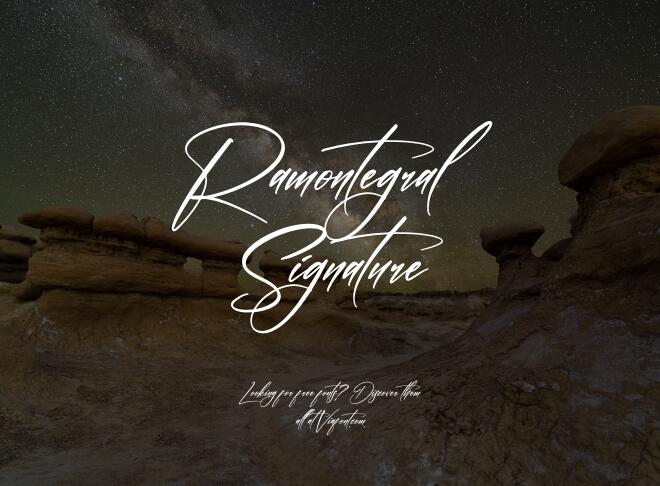 Ramontegral Signature Font