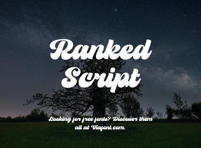 Ranked Script Font