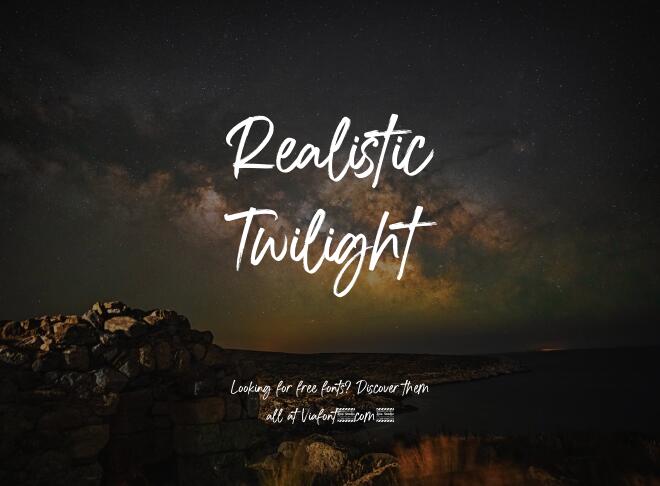 Realistic Twilight Font