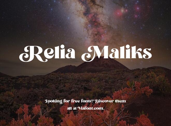 Relia Maliks Font