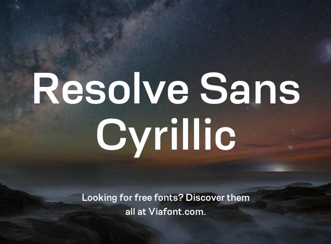 Resolve Sans Cyrillic Font