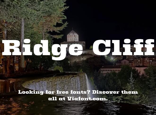 Ridge Cliff Font