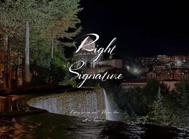 Right Signature Font