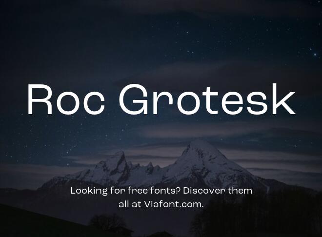 Roc Grotesk Font