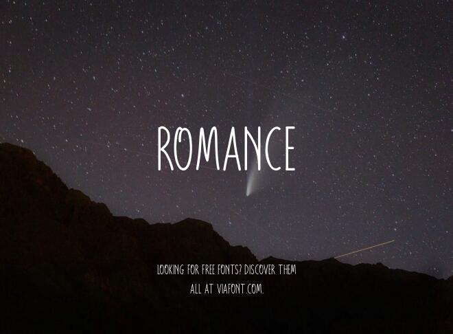 Romance Font