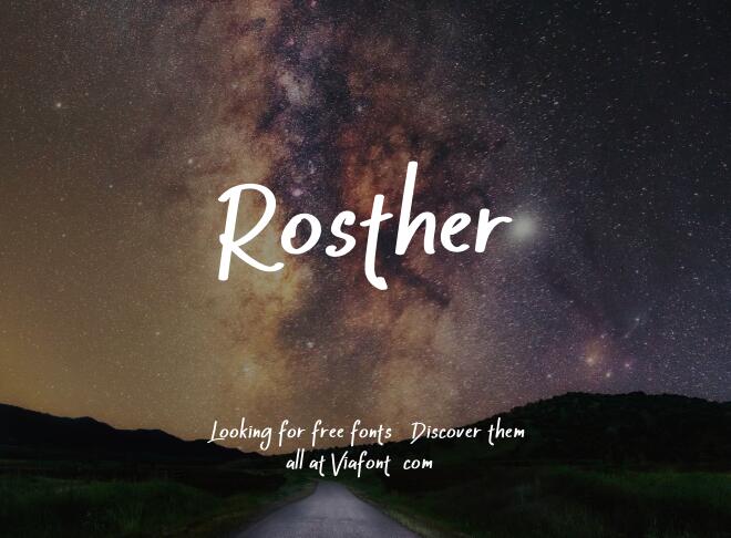 Rosther Font