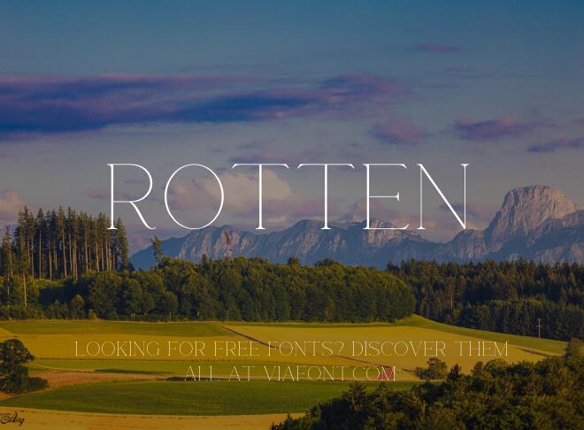 Rotten Font