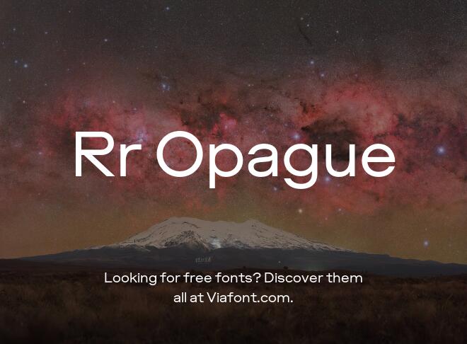 Rr Opague Font Family