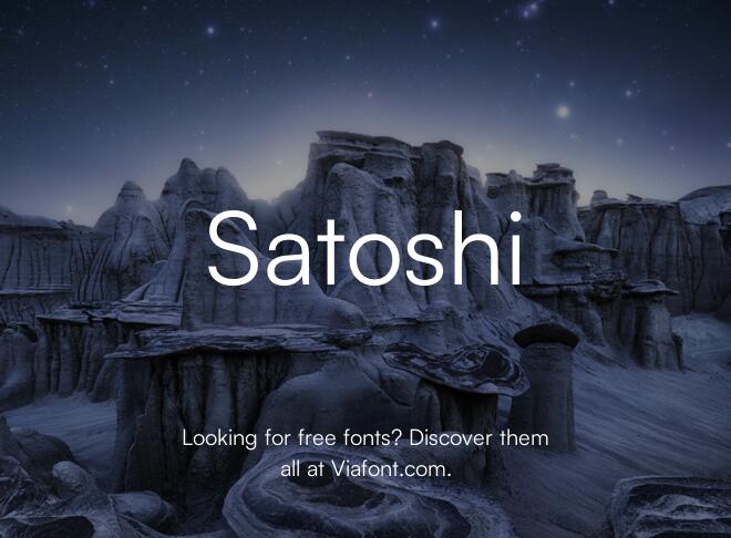 Satoshi Font