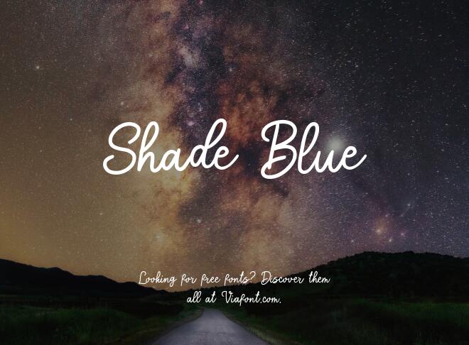Shade Blue Font