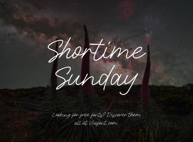 Shortime Sunday Font
