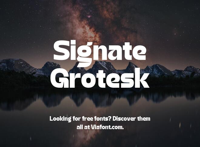 Signate Grotesk Font