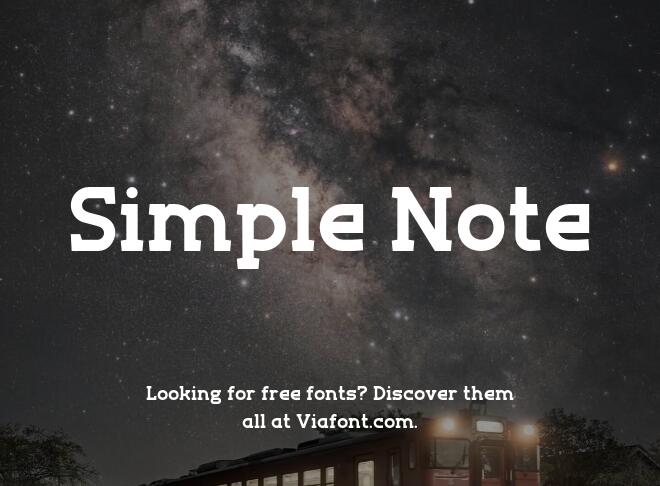 Simple Note Font