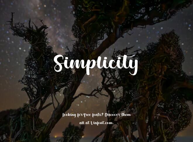Simplicity Font