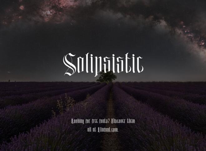 Solipsistic Font