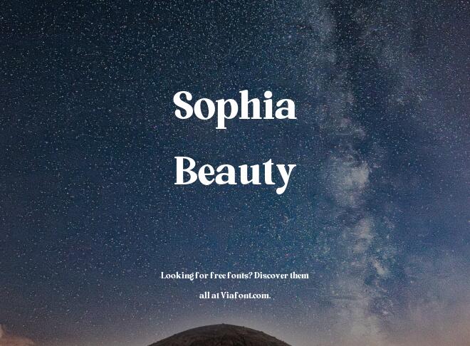 Sophia Beauty Font