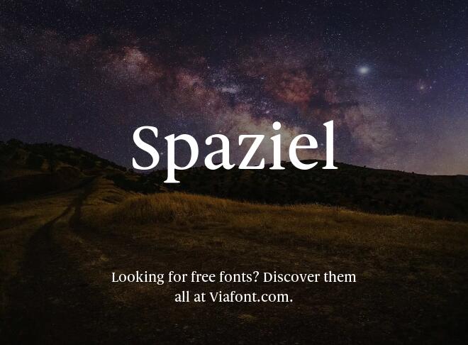 Spaziel Font