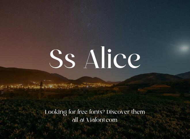 Ss Alice Font
