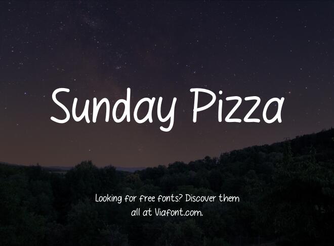 Sunday Pizza Font