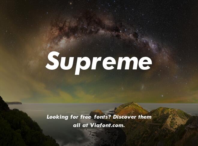 Supreme Font