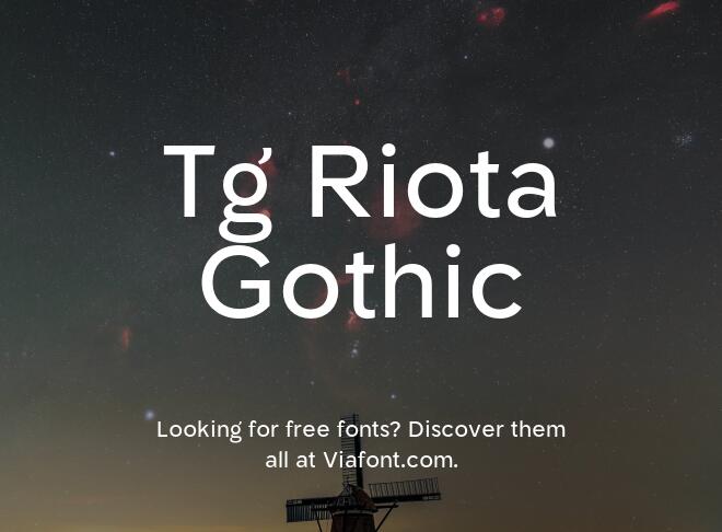 Tg Riota Gothic Font
