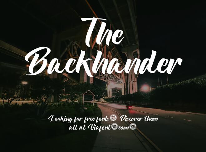 The Backhander Font