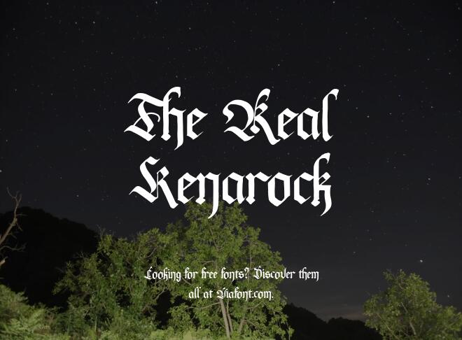 The Real Kenarock Font