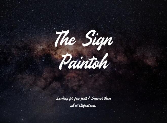 The Sign Paintoh Font