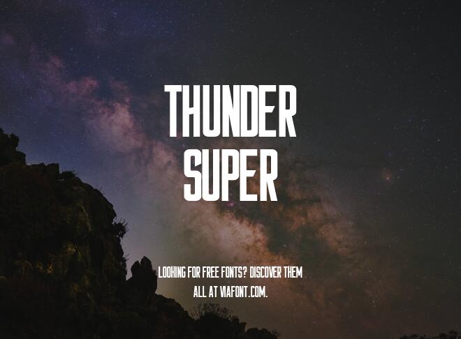 Thunder Super Font