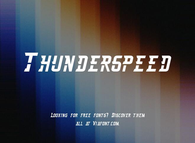 Thunderspeed Font